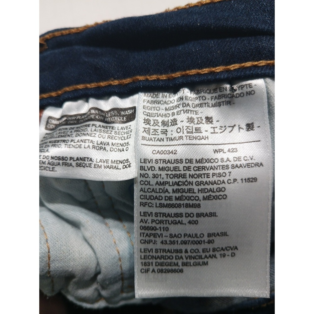 Levi's 501 Straight Leg Jeans Mens 32x32 Blue Denim Cotton Dark Wash Regular Fit - Picture 5 of 9